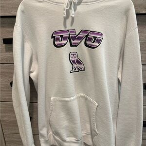 OVO White Hoodie with Purple Accents